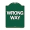 Signmission Designer Series Sign-Wrong Way, Green & White Aluminum Architectural Sign, 18" x 24", GW-1824-24375 A-DES-GW-1824-24375 - alternate 1